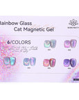 Color Chart Card for Rainbow Glass Cat Magnetic Gel