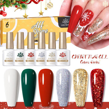 6 Colors Christmas Gel Polish Set