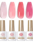 4 Colors Rosy Aura Milky Jelly Gel 7ml