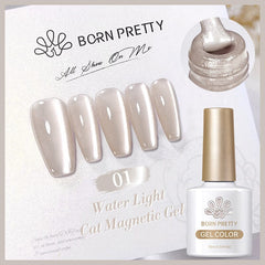 2pcs Set #08 Water Light Cat Magnetic Gel & Jelly Nude Gel