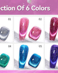 6 Colors Reflective Cat Magnetic Gel 7ml