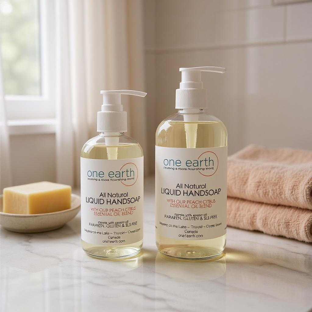 Hand Wash – Peach + Citrus Blend, 250ml, 500ml or 1L | Argan Oil Infused, SLS, Phthalate & Paraben Free, Moisturizing & Natural