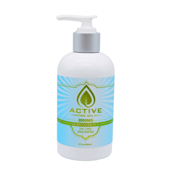 CBD Active Lotion - 2000mg - 8 oz, THC Free, unscented - Free Shipping