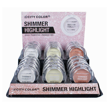 CITY COLOR Shimmer Highlight Display Set, 24 Pieces - Free Shipping