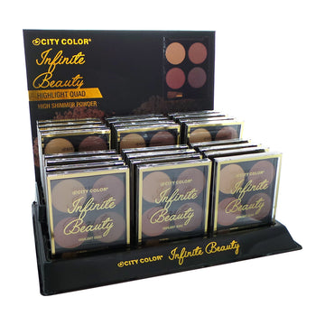 CITY COLOR Infinite Beauty Highlight Quads Display Set, 24 Pieces - Free Shipping