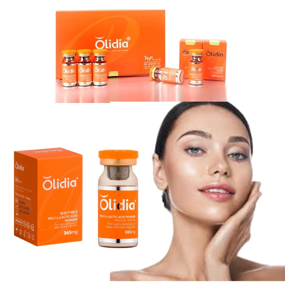 CE Approved Olidia PLLA 365mg Injectable Dermal Filler – High-Concentration Anti-Wrinkle & Face Filling Collagen Stimulator (Etrebelle Similar)
