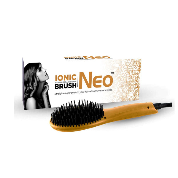 Metallic Copper Ceramic Flat Iron with Temp Control, Soft Touch Material & Magnet Box