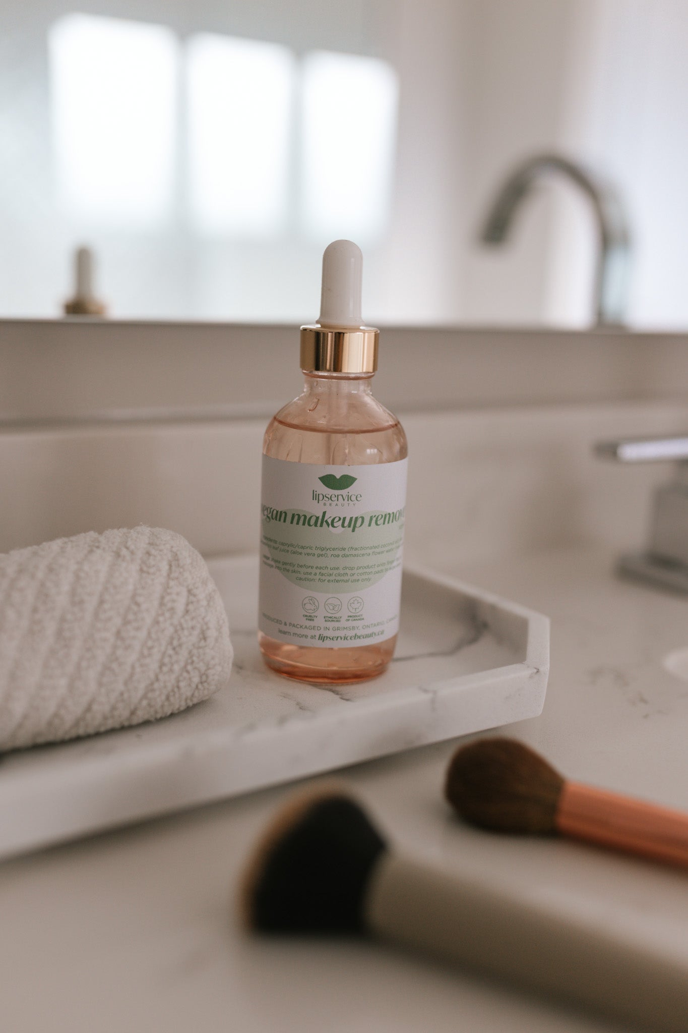 Vegan Makeup Remover – Aloe & Rosewater, 120ml Glass Dropper Bottle