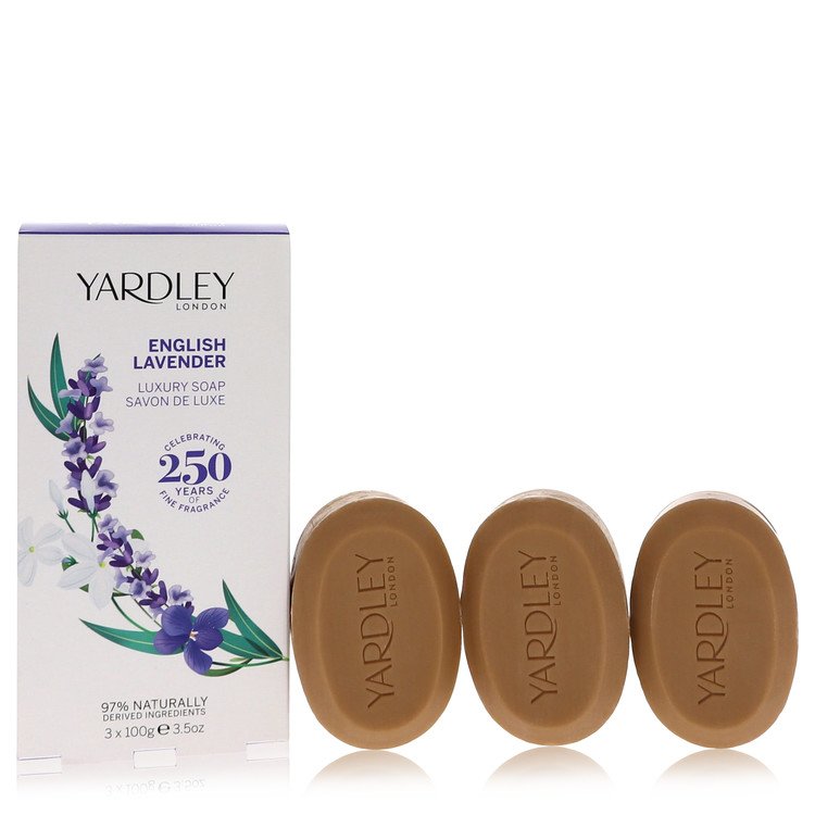 English Lavender Perfume By Yardley London 3 x 3.5 oz Soap- Free Shipping