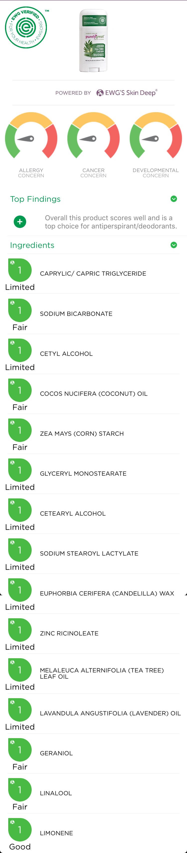 Tea Tree Stick Natural Deodorant – Aluminum-Free, Vegan, Long-Lasting Odor Protection, EWG Verified