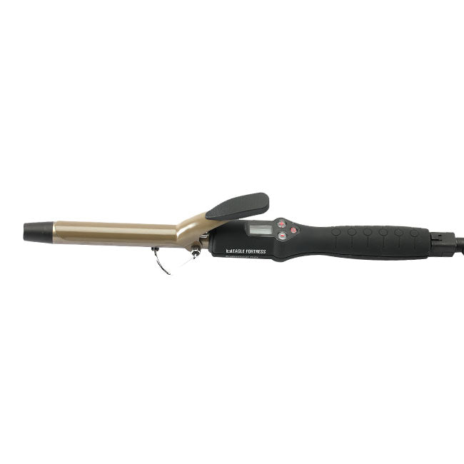 19mm Black Flat Iron: Adjustable Temp, Clip & Stand, Digital Display, Protective Glove & Magnet Box