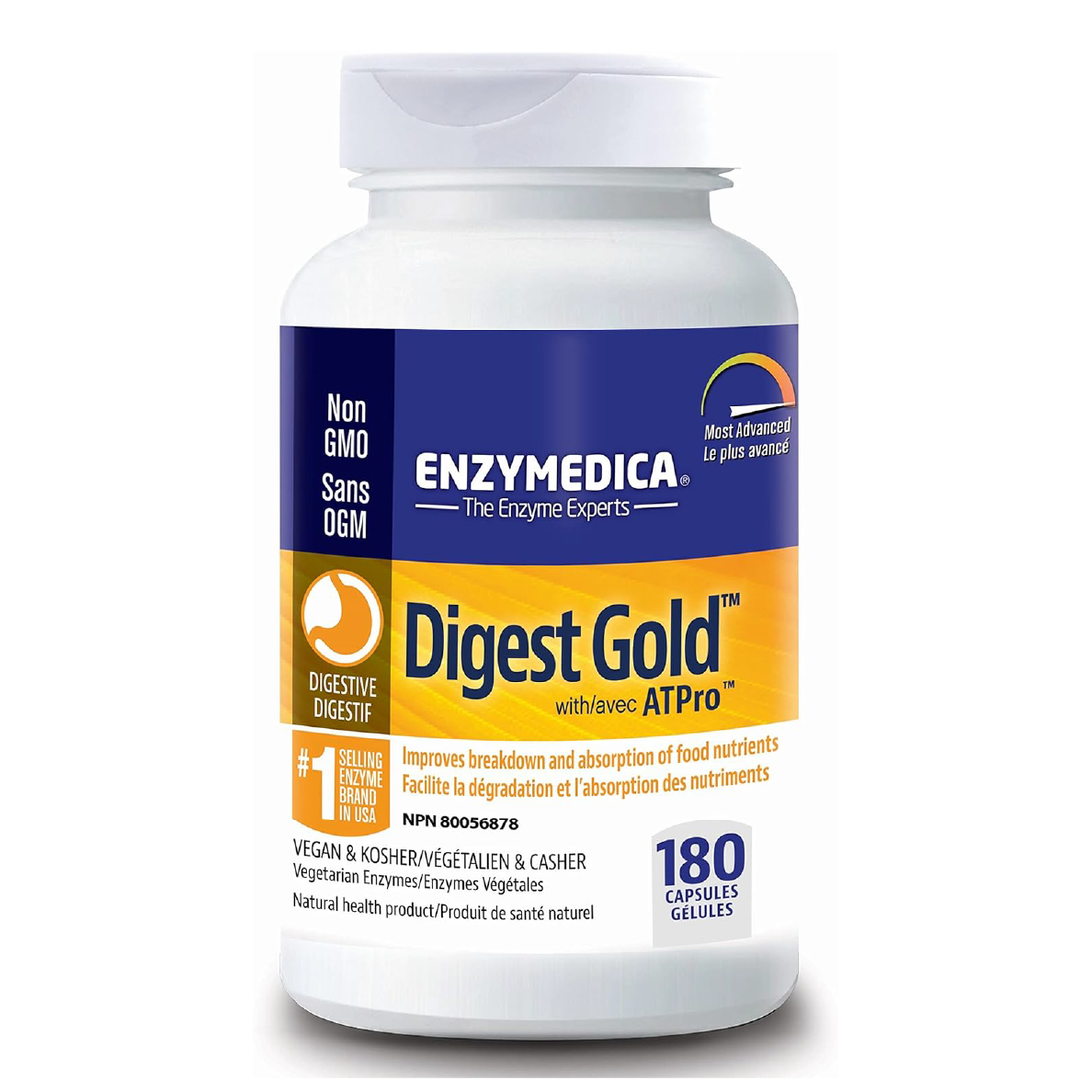 Enzymedica Digest Gold with ATPro, 180 caps