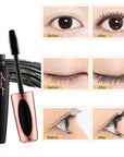 Eyelash Mascara 4D Silk Fiber Long Curling Black