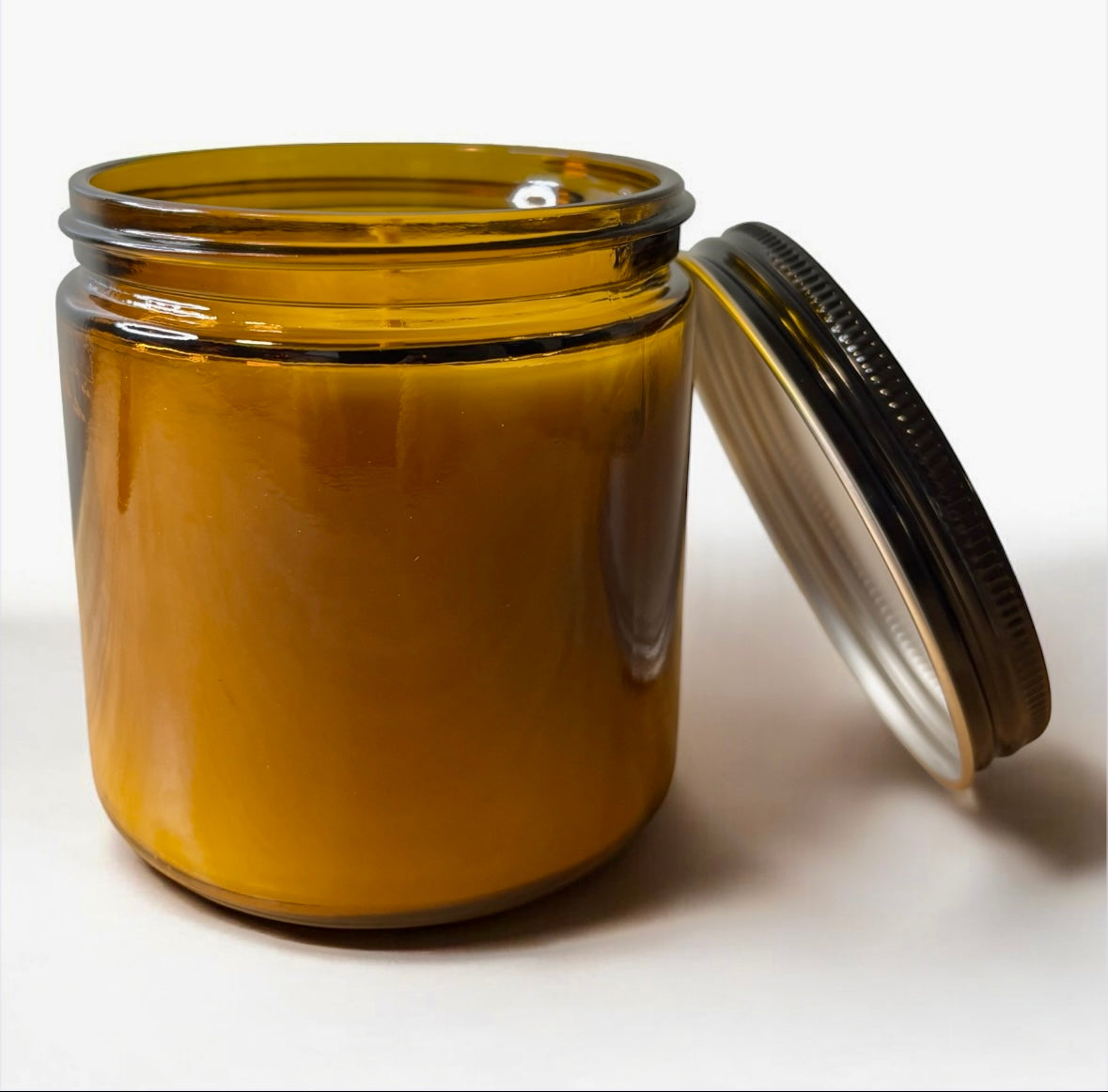16oz Amber Jar Soy Candle – Hand-Poured, Non-Toxic, Long-Burning