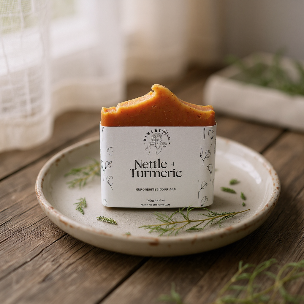 Nettle + Turmeric Soap – Revitalizing & Brightening, 140g