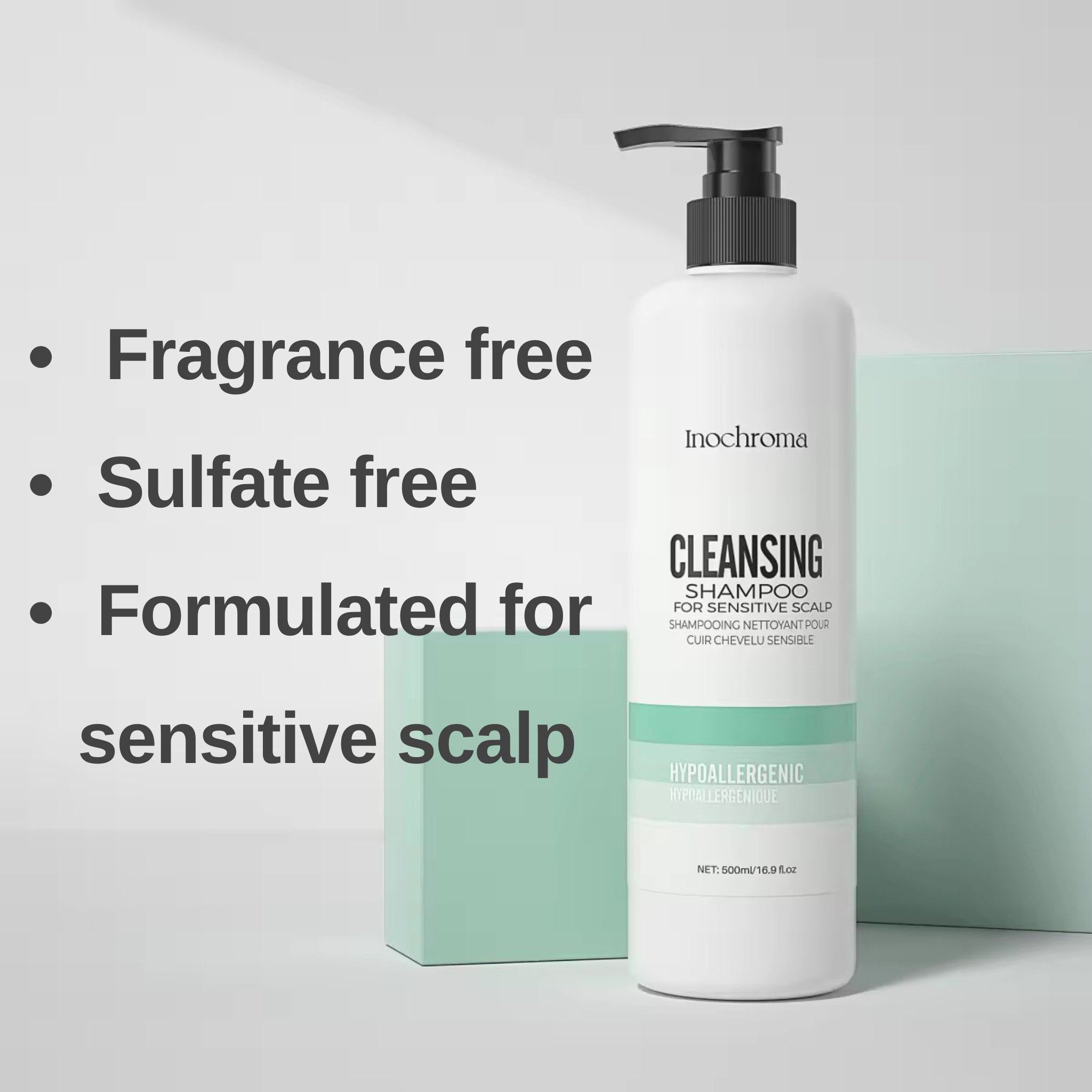 Inochroma Fragrance-Free Cleansing Shampoo for Sensitive & Color-Treated Scalp