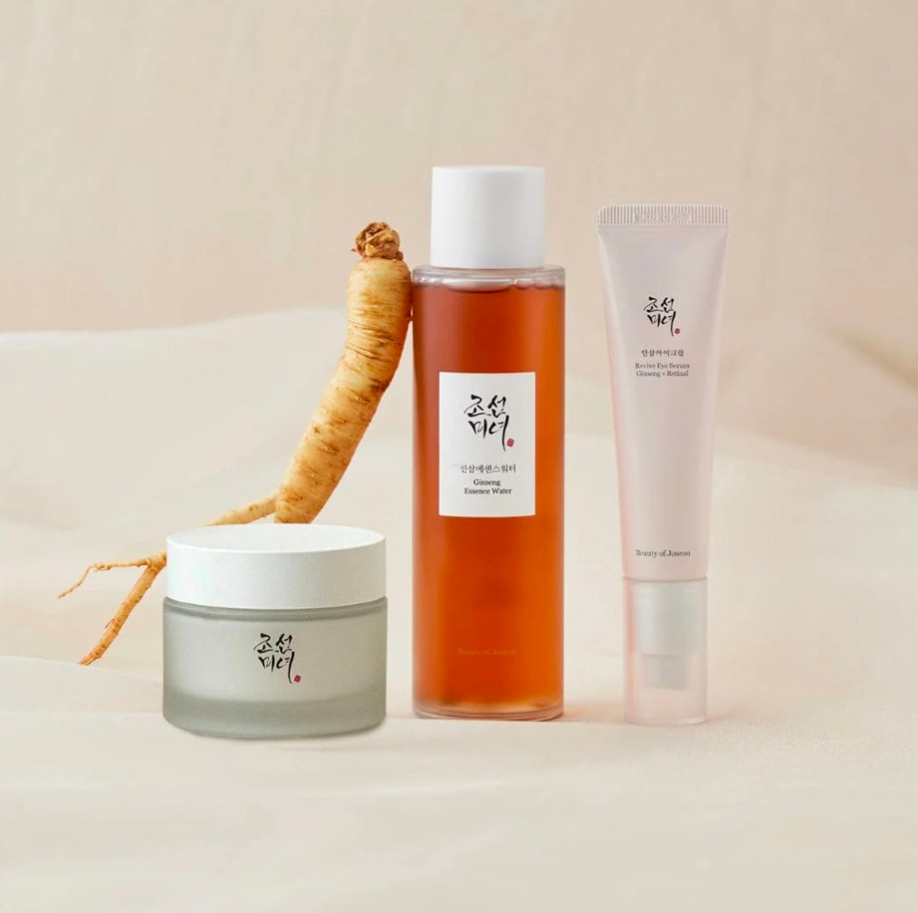 Beauty of Joseon Slow Aging Trio (Ginseng Essence Water + Dynasty Cream + Revive Eye Serum: Ginseng + Retinal) - Bundle Pack