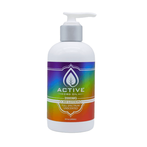 CBD Active Full Spectrum CBD Lotion - 2000mg - 8 oz, unscented - Free Shipping