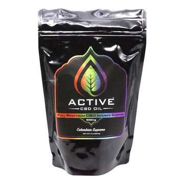 CBD  Active Columbian Coffee - 500mg 8oz Medium Roast - Full Spectrum - Free Shipping