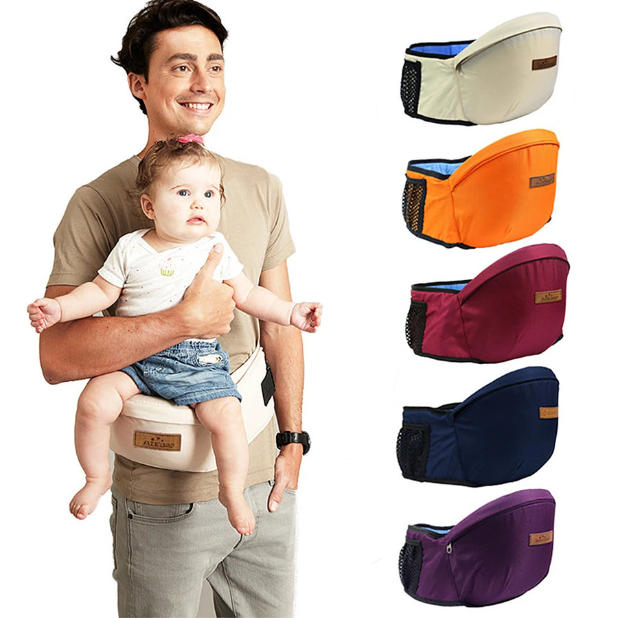 Baby Carrier Waist Stool: Adjustable Infant Hip Seat, Hold Waist Belt Backpack, Hipseat Belt for Kids