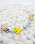 New Handmade Personalized Name Pacifier Clips: Cute Pacifier Chains Holder, Chupetero Personalizado Silicona Baby Shower Gift