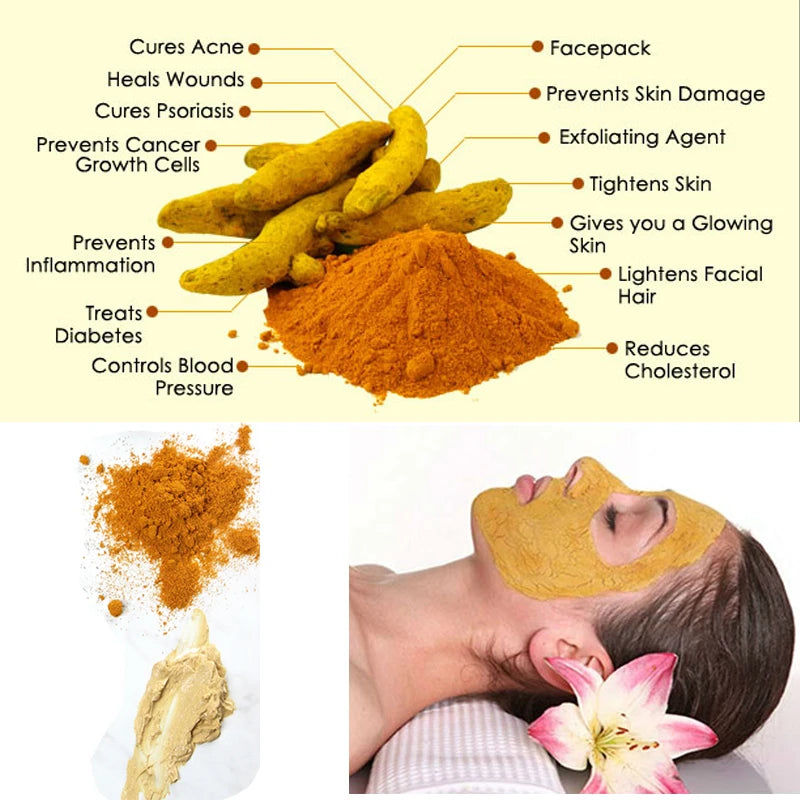 Turmeric Clay Mask Acne Treatment and Whitening Facial Care