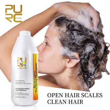 PURC Purifying Shampoo Conditioner For Hair Care Keratin Hair Straightening Treatment Cleaning Soft Smooth Hair Scalp Treatments