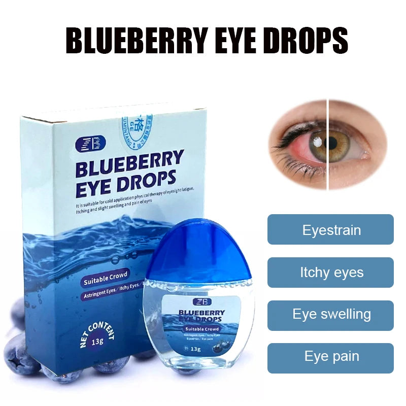 ZB Blueberry Eye Drops Relieve Dry Eyes Itching Swelling And Pain And Have A Certain Effect On Visual Fatigue For Health Care