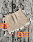 Hand Crochet Mini Tight Fit Women Beach Shell Bikini Swim Skirt Lace-UP Details Sides