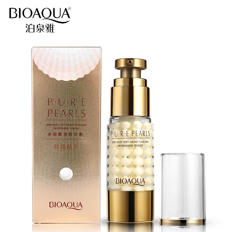 BIOAQUA Brand Skin Care Pure Pearl Essence Collagen Hyaluronic Acid Face Moisturizing Hydrating Anti Wrinkle Anti Aging Cream