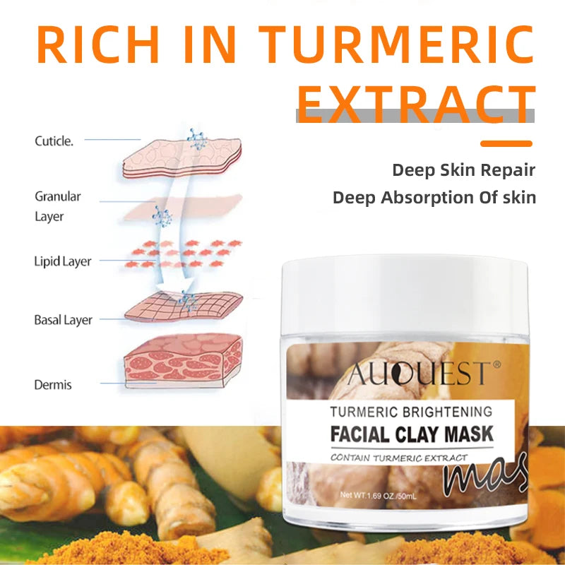 Turmeric Clay Mask Acne Treatment and Whitening Facial Care