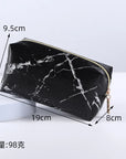 FUDEAM PU Marble Pattern Women Cosmetic Bag  Travel Toiletry Storage  Waterproof Makeup Case for Female