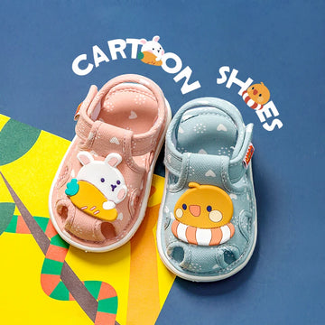 2023 Baby Shoes with Sound: Cute Bibi Toddler Shoes for Kids, Cartoon Boys' Sandals, Girls' Bunny Infantil Slippers