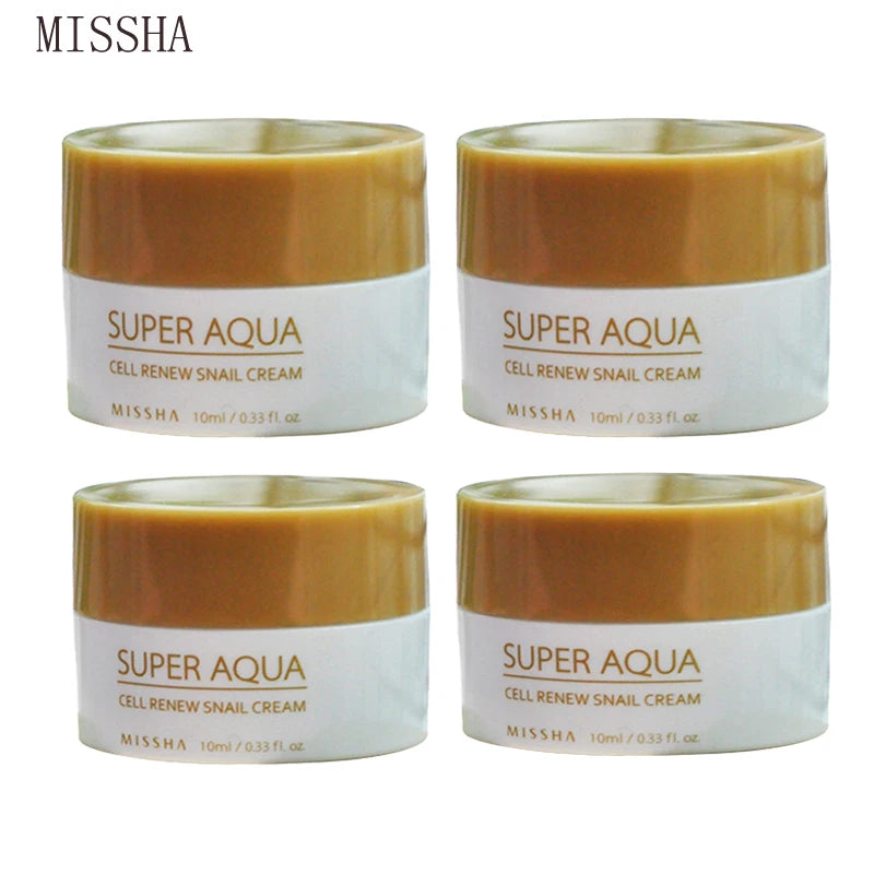 MISSHA Super Aqua Cell Renew Snail Cream  Firming Anti Wrinkle Whitening Face Serum Korea Cosmetics 10ml