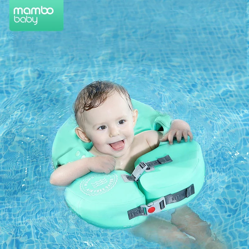 Mambobaby Non-Inflatable Baby Float: Waist Swimming Ring and Swim Trainer for Kids, Perfect Beach and Pool Accessory