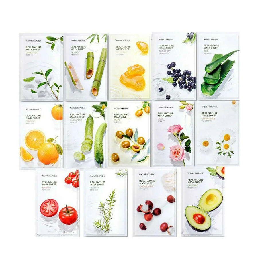 Nature Republic Real Mask Sheet Facial Acne Treatment Whitening  10pcs