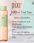 Pixi 5% Glycolic Aloe Vera Anti Wrinkle Moisturizing Whitening Pixi Toner Retinol Tonic Rose Lotion Face Serum Essence 100ML