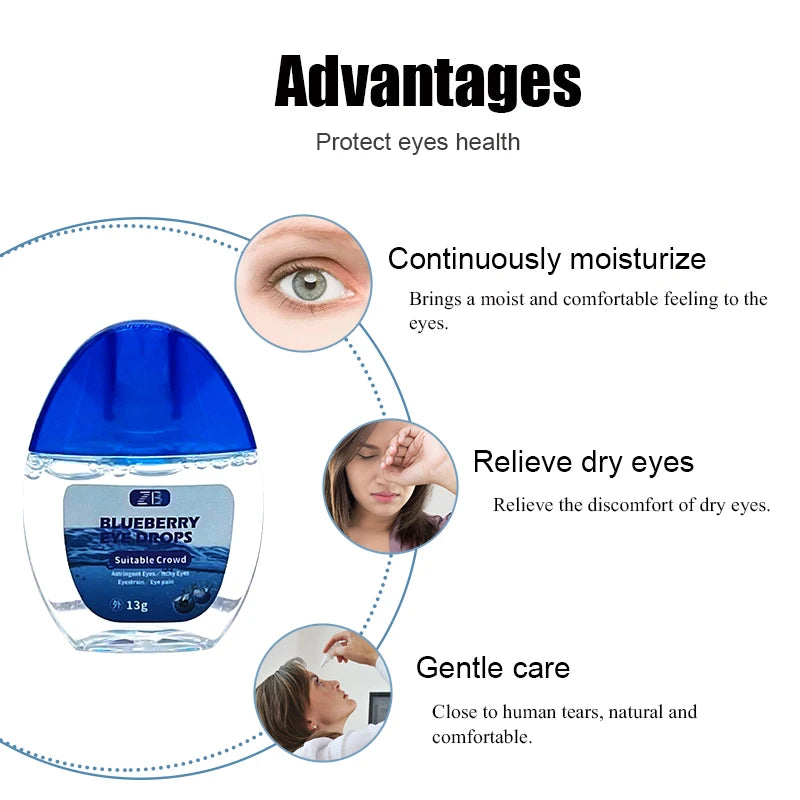 ZB Blueberry Eye Drops Relieve Dry Eyes Itching Swelling And Pain And Have A Certain Effect On Visual Fatigue For Health Care