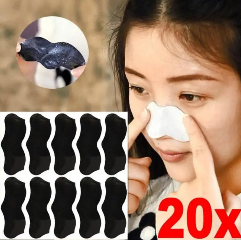 Bamboo Charcoal Blackhead Remover Mask Black Nose Sticker Deep Clean Strip