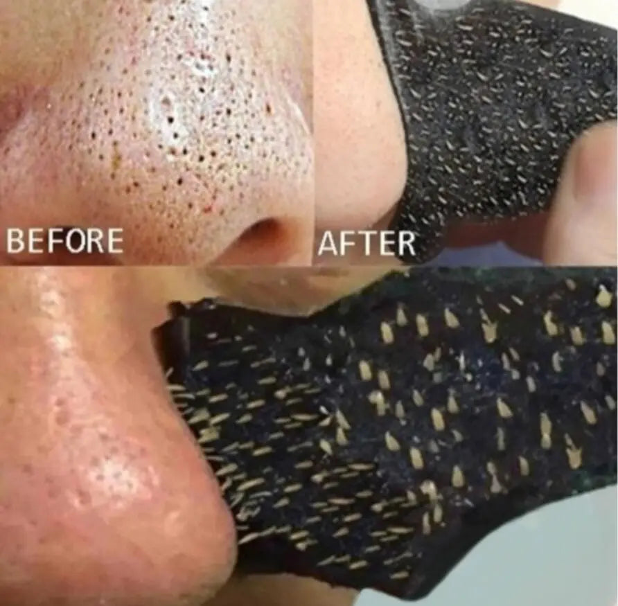 Bamboo Charcoal Blackhead Remover Mask Black Nose Sticker Deep Clean Strip