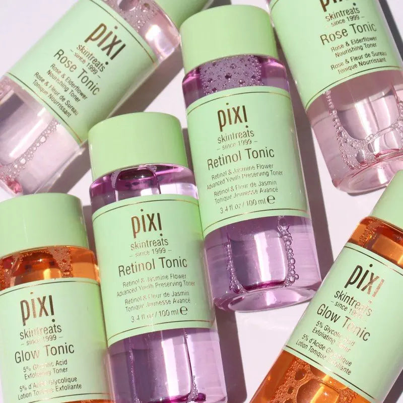 Pixi 5% Glycolic Aloe Vera Anti Wrinkle Moisturizing Whitening Pixi Toner Retinol Tonic Rose Lotion Face Serum Essence 100ML