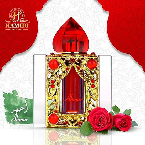 Ahmar Attar Perfume Oil – Alcohol-Free, Luxury Unisex Fragrance by Hamidi