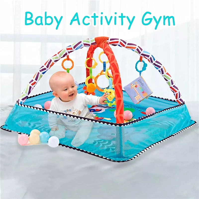 Baby Fitness Frame Crawling Game Blanket: Multifunctional Educational Mat with Fence, Infant Rug for Enlightenment Toys