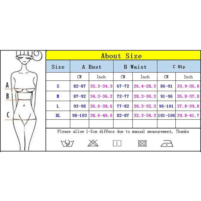 Women Swimsuit Female Rib Bikini Set Solid Swimwear For Bathing Suit Swimming Suits Beachwear