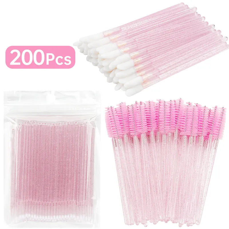 Skin Help Zone Disposable Crystal Brushes Set Eyelash Lip Microbrush