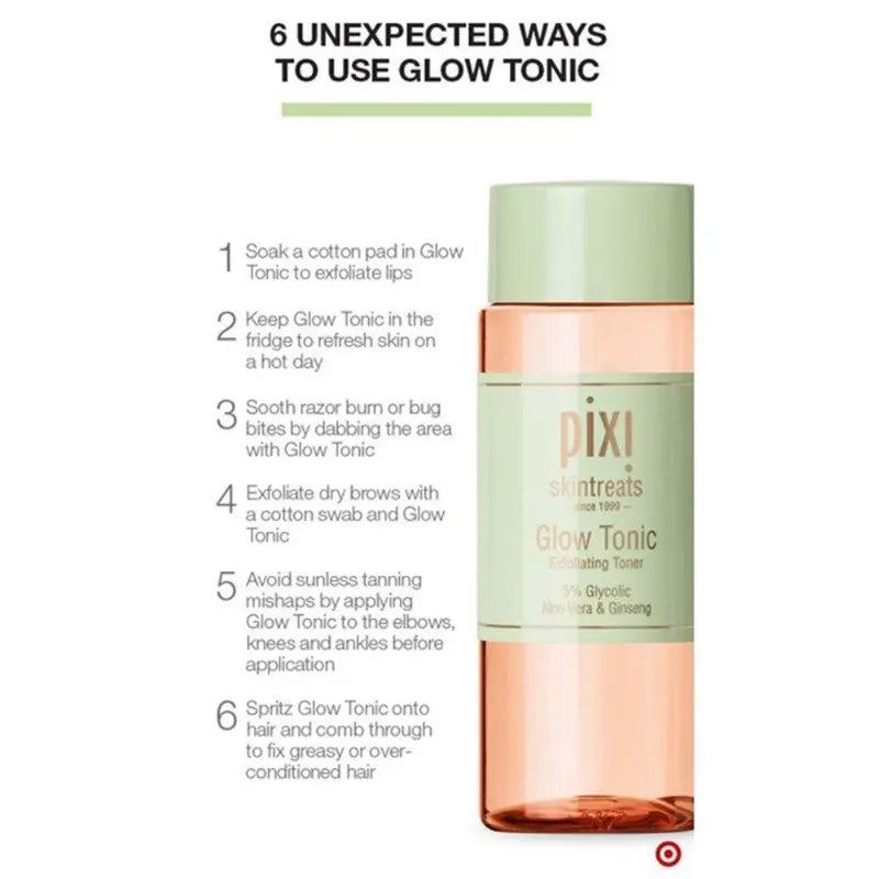 Pixi 5% Glycolic Aloe Vera Anti Wrinkle Moisturizing Whitening Pixi Toner Retinol Tonic Rose Lotion Face Serum Essence 100ML