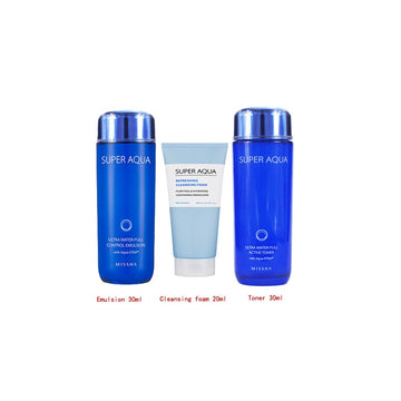 MISSHA Super Aqua Ultra Water Kit Cleansing Complete Hydration for Fresh and Clean Skin