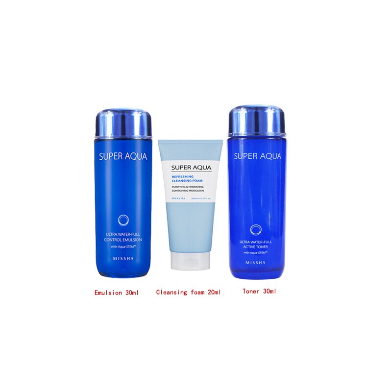 MISSHA Super Aqua Ultra Water Kit Cleansing Complete Hydration for Fresh and Clean Skin