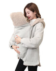 New Baby Carrier Jacket: Kangaroo Maternity Hoodie, Warm Wool Liner Autumn Coat for Pregnant Women, Sizes M-3XL