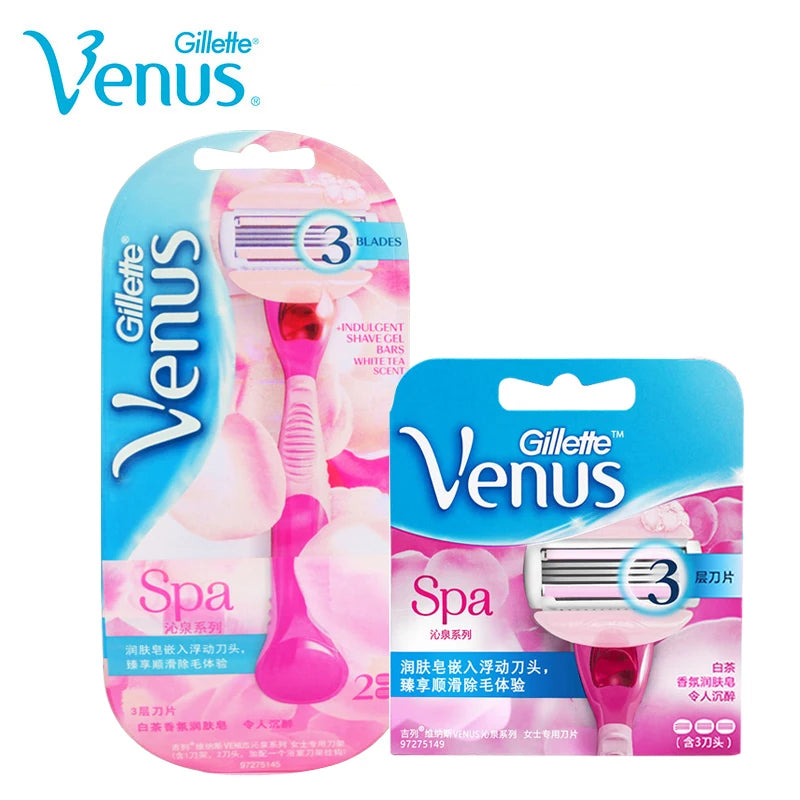 Gillette Venus  Razor With 5 Replacement Shaving Blades Stainless Hair Removal Tool for Female